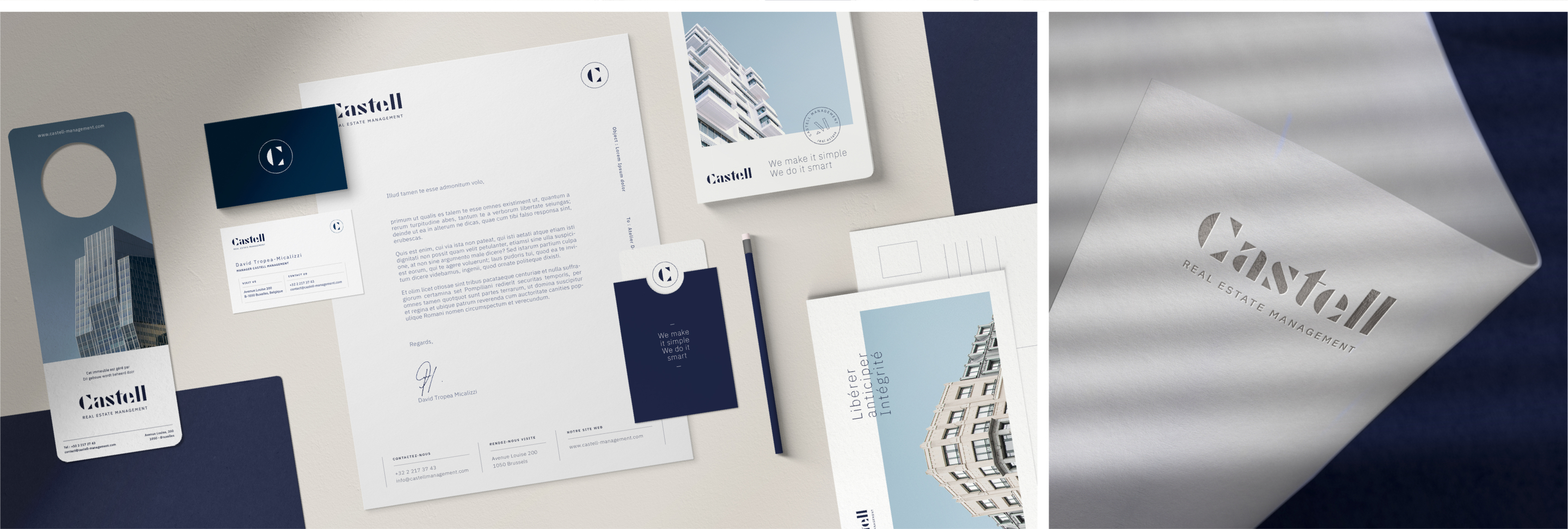 Creation of Castell Management's communication materials by Atelier Design