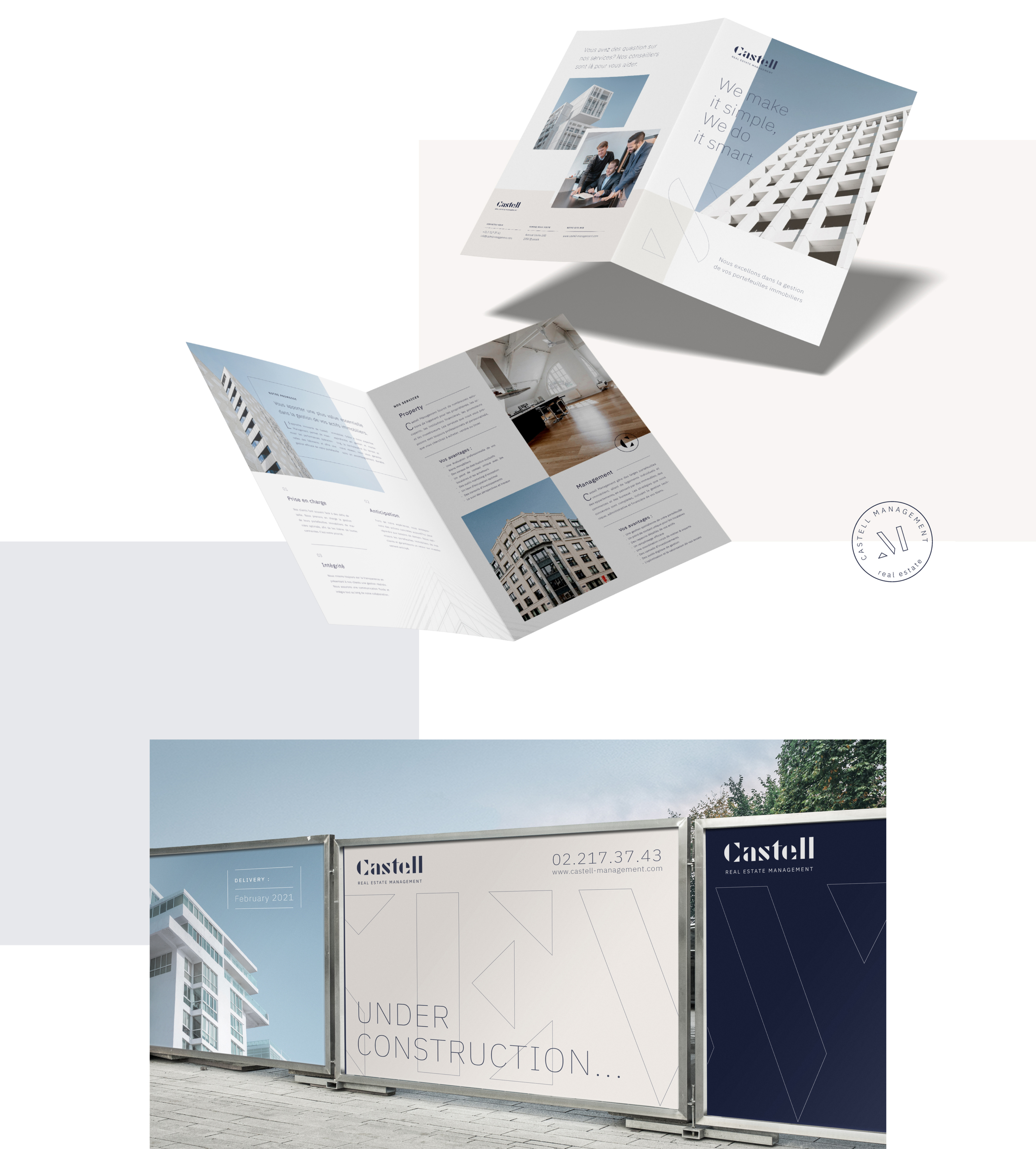 Example of communication materials produced for Castell Management by our Brussels communications agency
