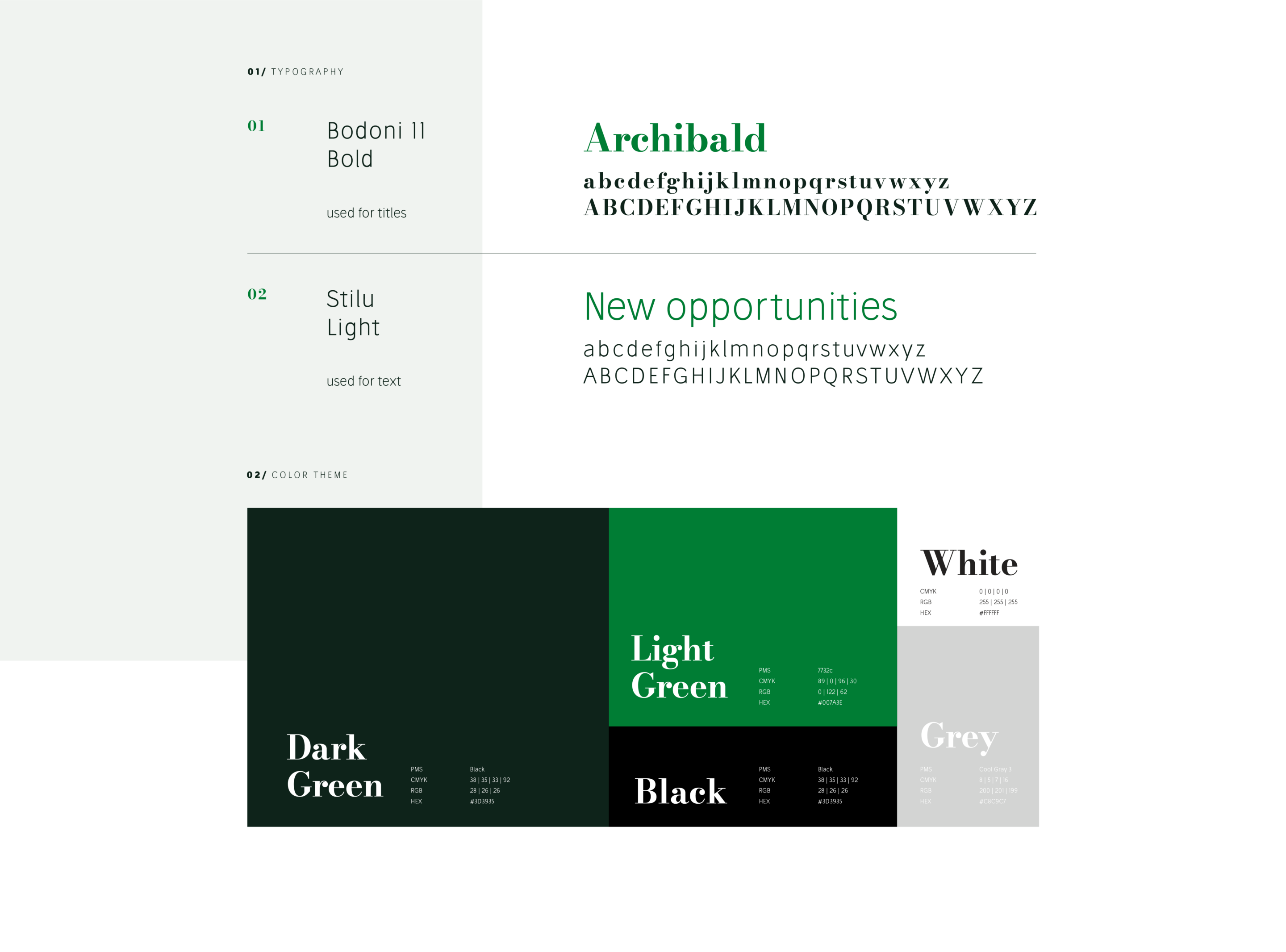 Graphic charter for Archibald's online visual identity by Atelier Design, agence de communication Bruxelles