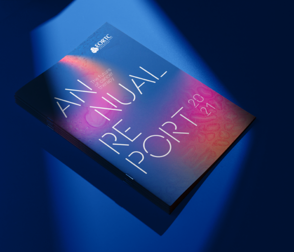 Cover Annual report print Creative communication agency Brussels