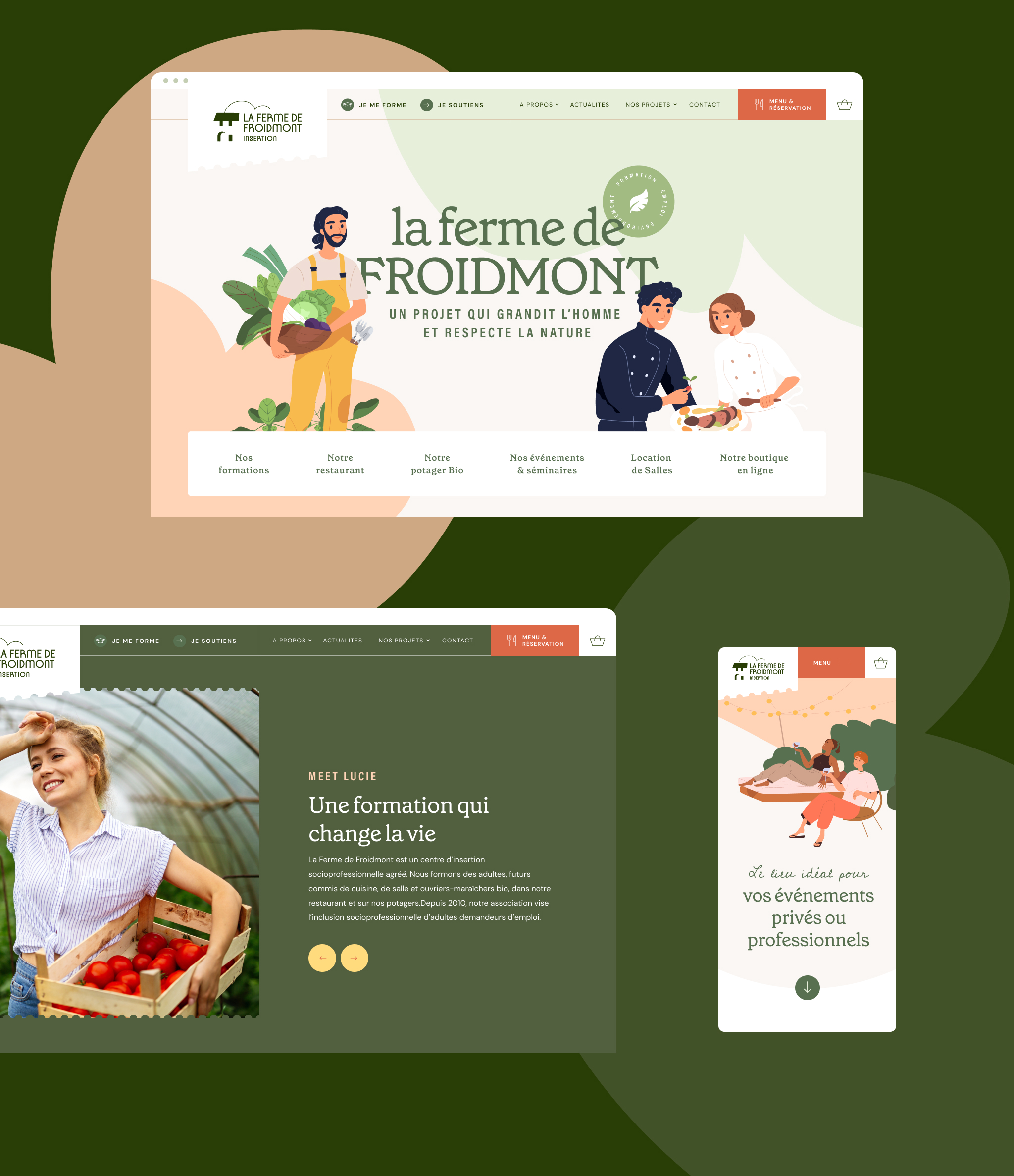 Productie van de Froidmont website door Atelier Design communicatiebureau Brussel