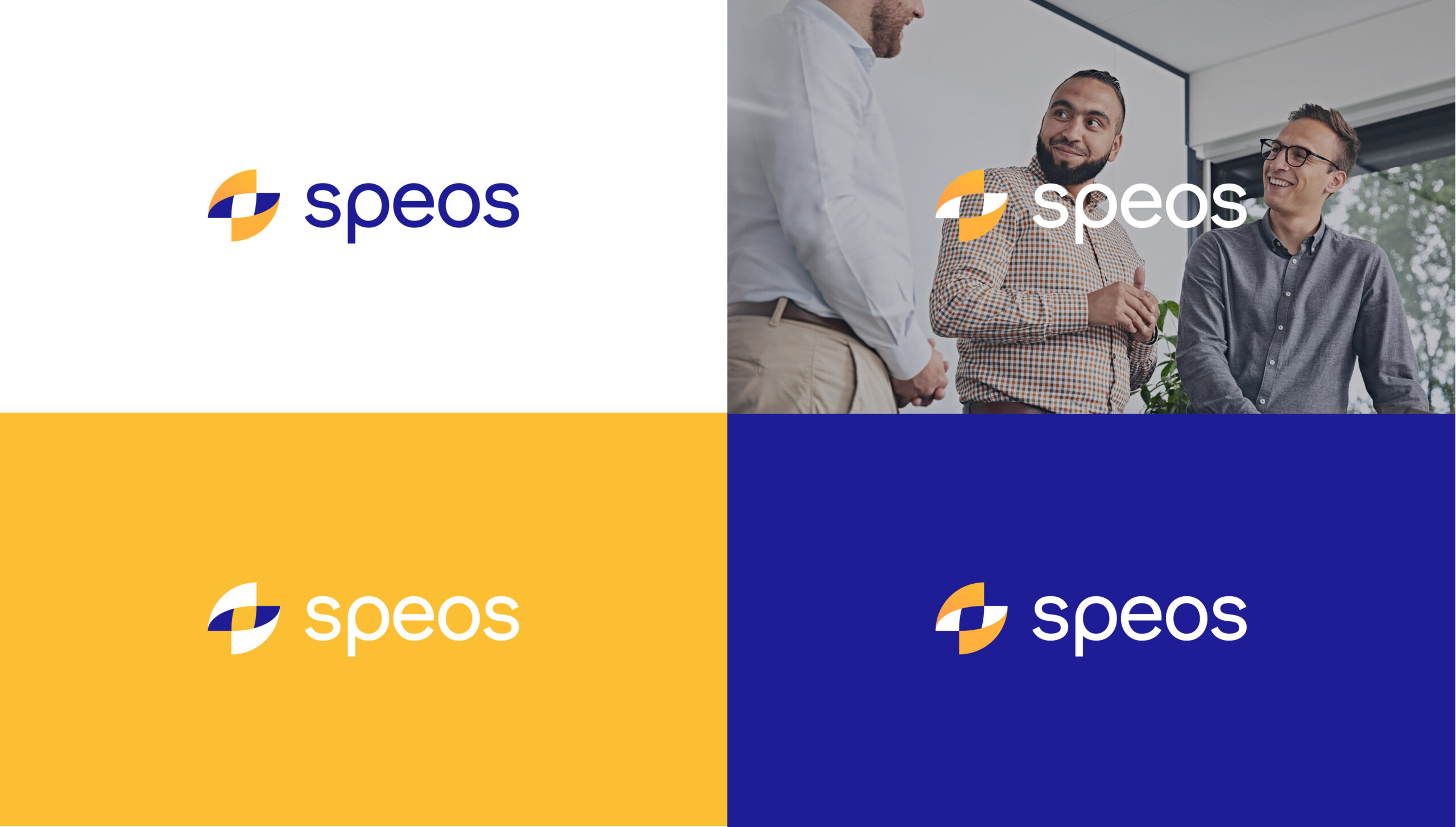 Speos logo and variations by Atelier Design